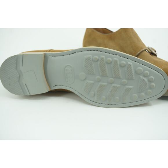 Magnanni Bernina Tan Suede Double Monk Strap Slip On Loafers Size 8 Saddle shoe main image 7